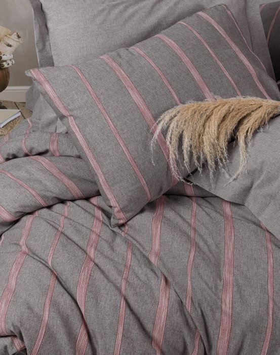 L'essentiel linge de maison Barisan - Gris - Juego de funda de edredón doble L'essentiel linge de maison Barisan - Gris - Juego de funda de edredón doble